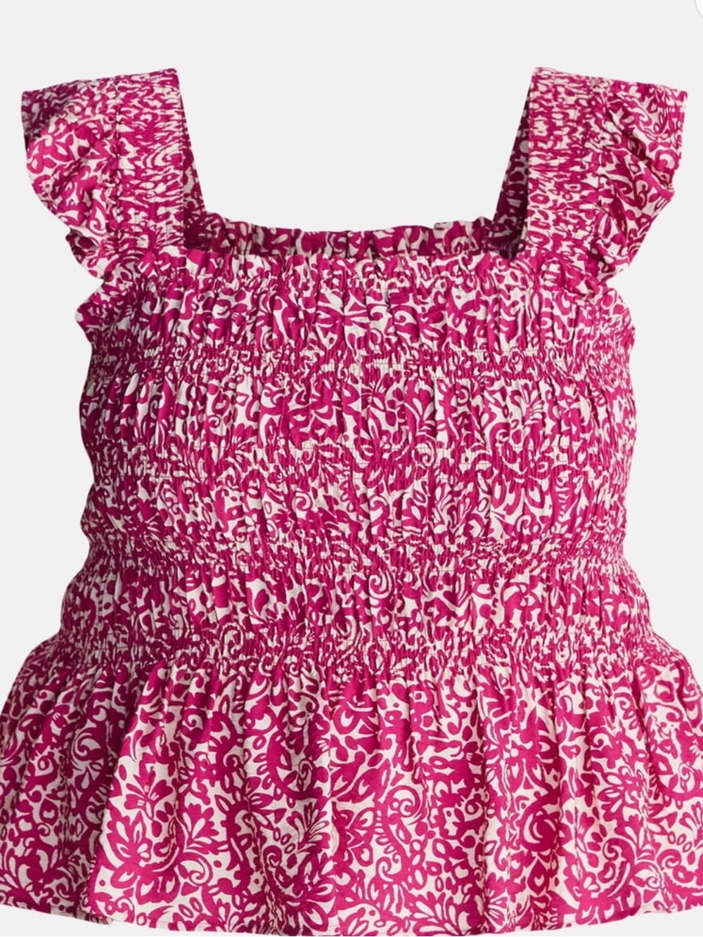 Terra & Sky Women's Plus Sleeveless Smocked Tank Top